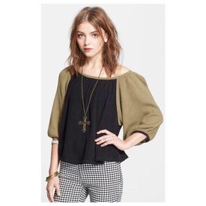 Free People 'Fastball' Gathered Thermal Top
